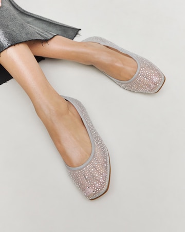 Luminous Embellished Mesh Ballet Flats - Extra Wide Fit (EEE)