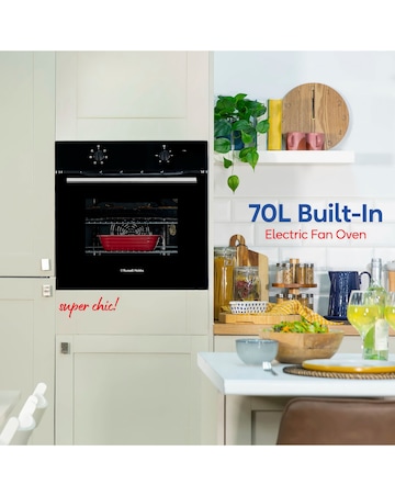 Russell Hobbs RHFEO70042B 70L Built-In Electric Fan Oven Black Install
