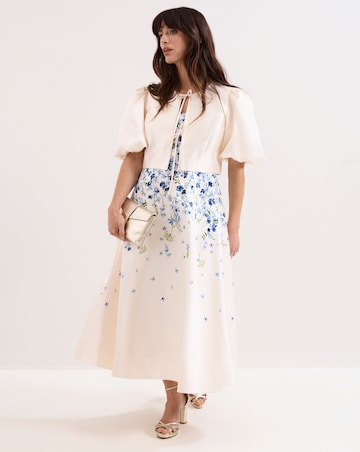Phase Eight Orla Satin Placement Midi Dress