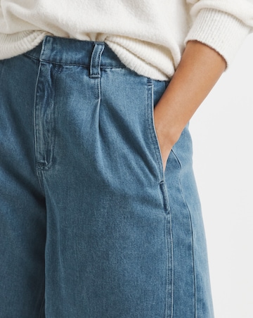 Simply Be Mid Blue Denim Lyocell Bermuda Shorts