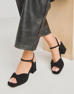 Cerise Twist Upper Platform Sandal - Extra Wide Fit (EEE)