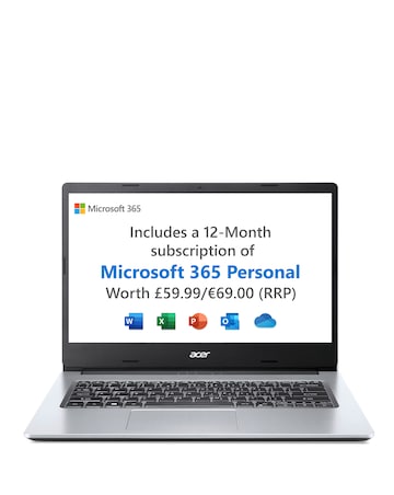 Acer Aspire 1 Laptop - 14in HD Intel Celeron N4500 4GB 64GB