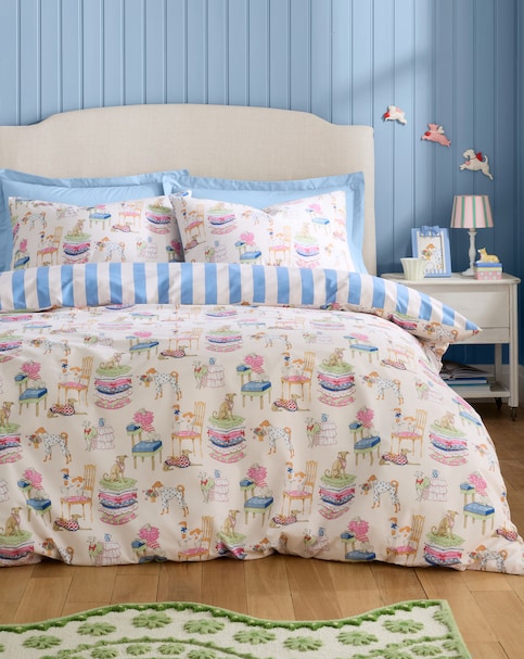 Cath Kidston Hackney Dogs Cotton Rich Duvet Cover Set