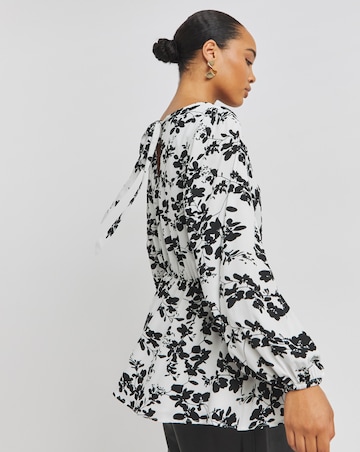 Lovedrobe Mono Floral Blouse