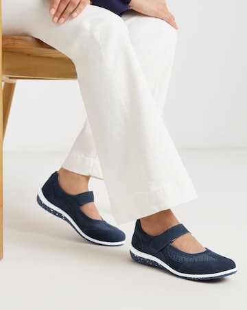 Heavenly Soles Avalon Sporty May Jane Trainer - Wide Fit (E)