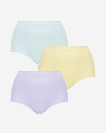 Sloggi 3Pack Cotton Basic Maxi Knicker, Brights or Pastels