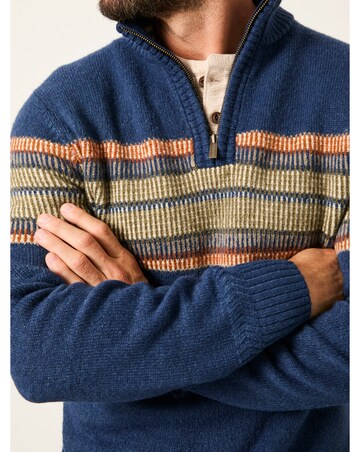 FatFace Runswick 1/2 Neck Jumper (Regular & Tall) - Navy