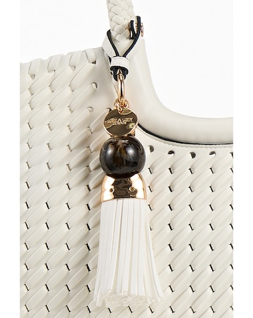 Luella Grey Paige Black Whipstitch Tote