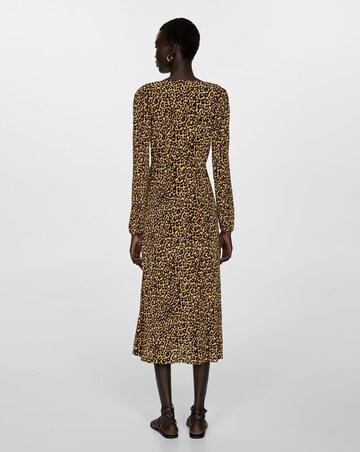 Mango Lin Leopard Midi Dress