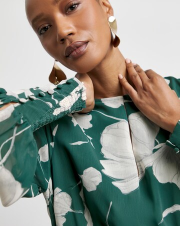 Joanna Hope Long Sleeve Maxi Dress With Keyhole