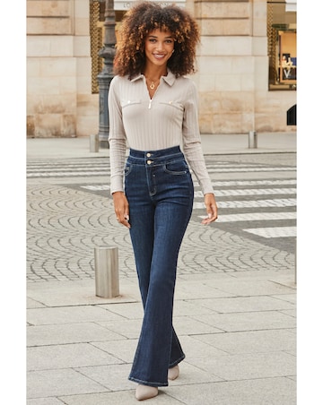 Sosandar Contour Waist Kick Flare Jean