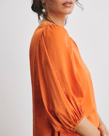 Joanna Hope Satin Jaquard Swing Dress