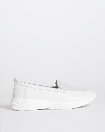 Heavenly Soles Fia Sporty Leather Loafer - Extra Wide Fit (EEE)