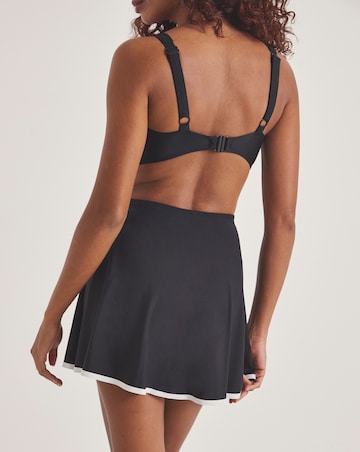Magisculpt Contrast Trim Swim Skirt With Built In Shorts