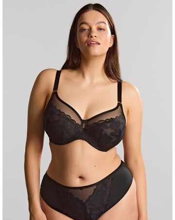 Sculptresse Flora Full Cup Black Wired Bra