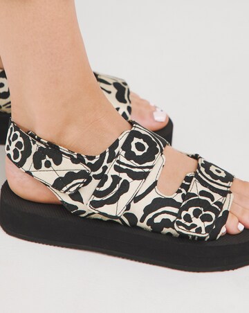 Dream Touch And Close Active Flat Sandals Wide E Fit