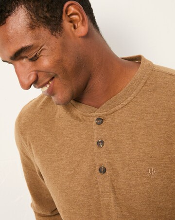 FatFace Woodside Long Sleeve Henley (Regular & Tall) - Tan