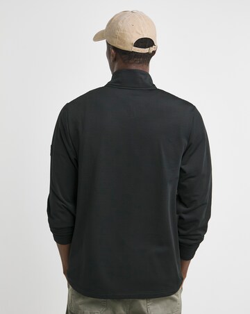 Snowdonia Overhead Black Grid Fleece