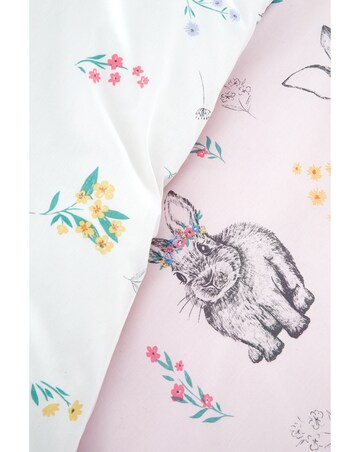 Catherine Lansfield Bunny Tails Ditsy Flowers Duvet Cover Set