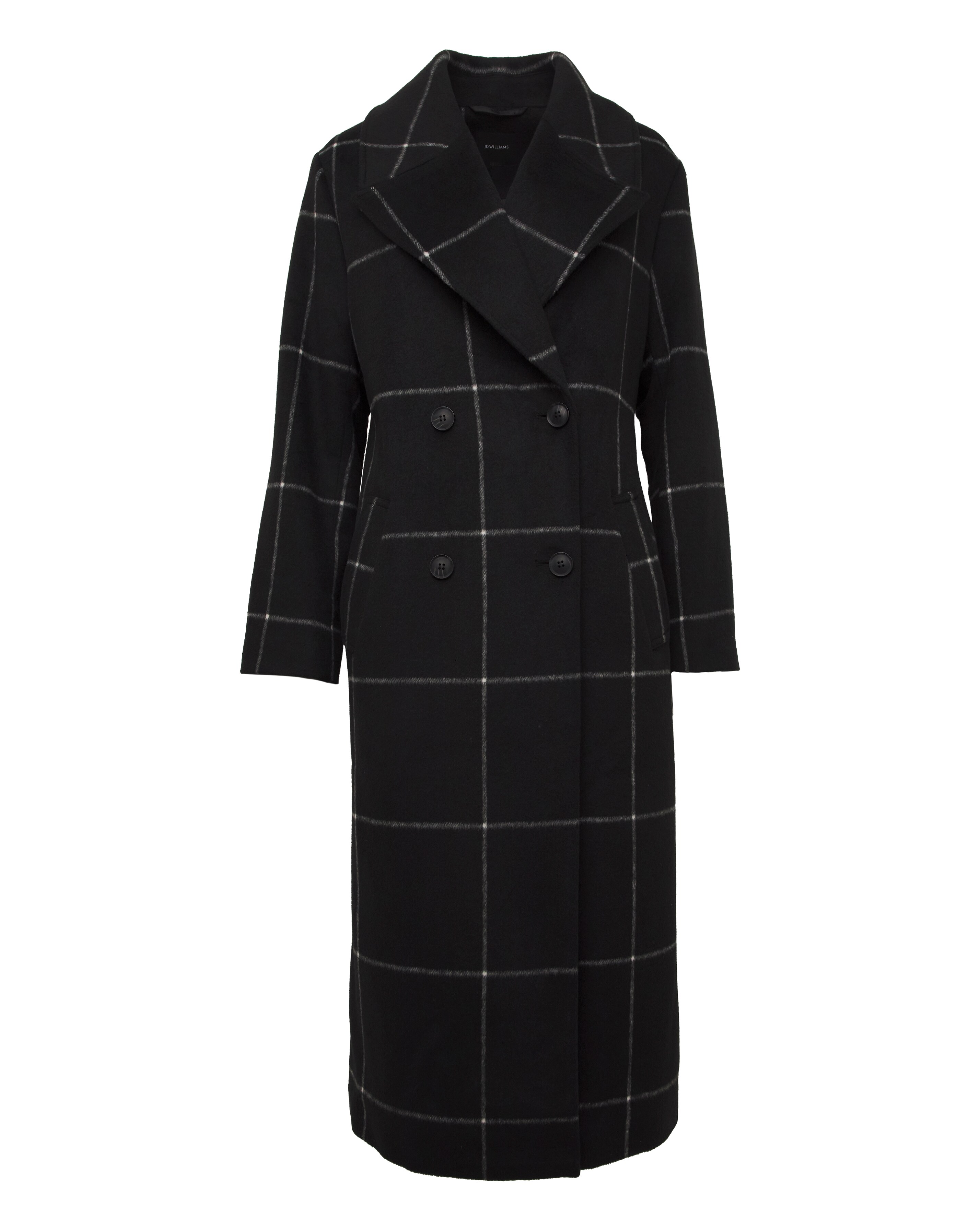 Anthology Black Check Coat | Ambrose Wilson