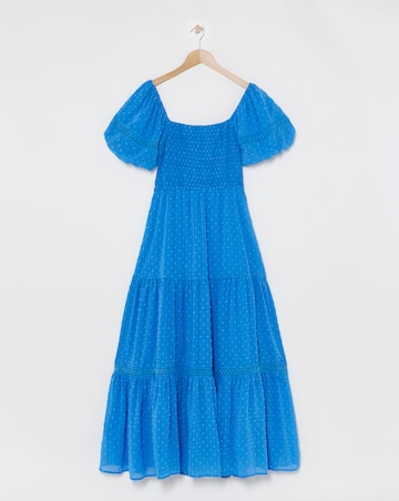 Lovedrobe Shirred Front Tie Back Midaxi Dress