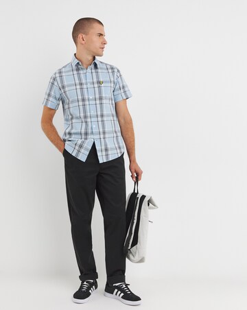 Lyle & Scott Blue Linen Check Shirt