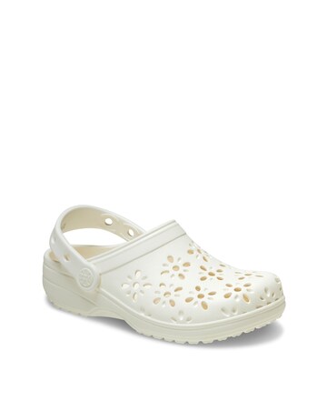 Crocs Chalk Classic Floral Cut Out Clog - Standard Fit