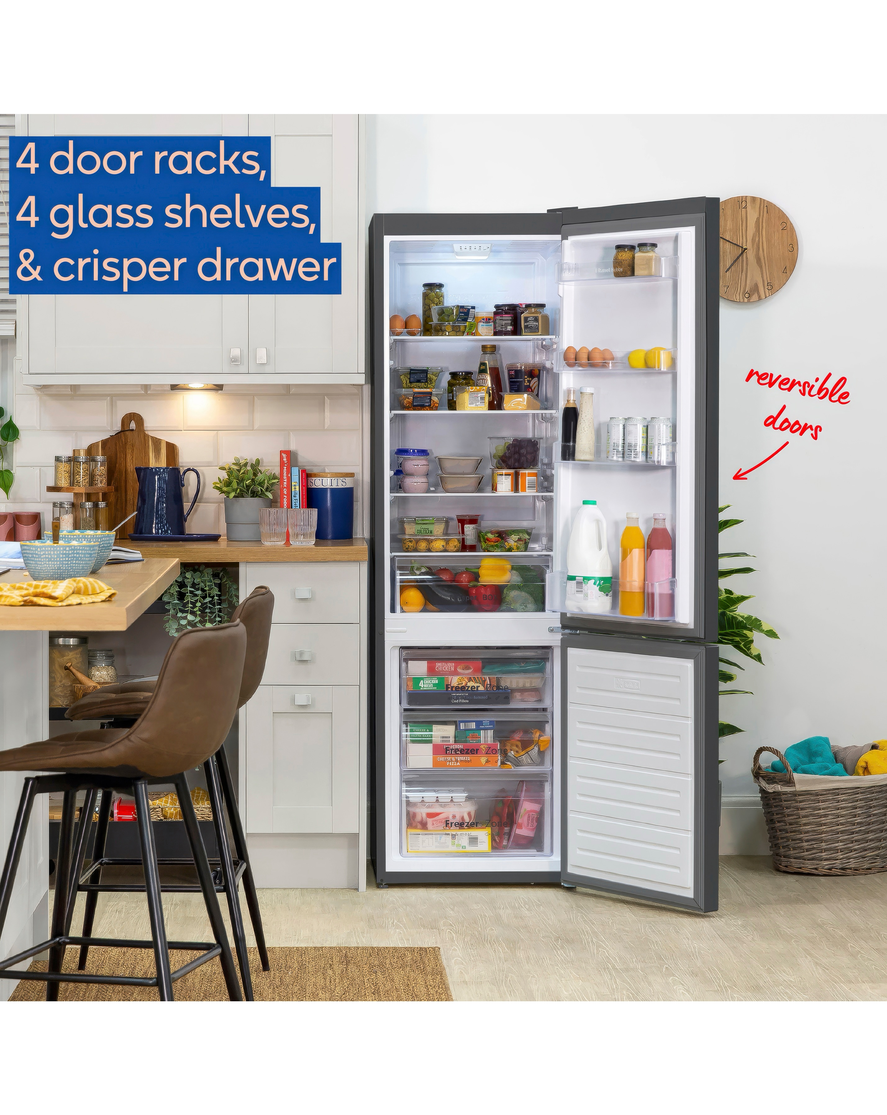 Russell Hobbs RH180FFFF551E1DS 70/30 Frost Free Fridge Freezer
