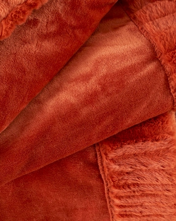 Catherine Lansfield Velvet Faux Fur Cosy Throw