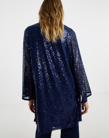 Sequin Longline Cardi