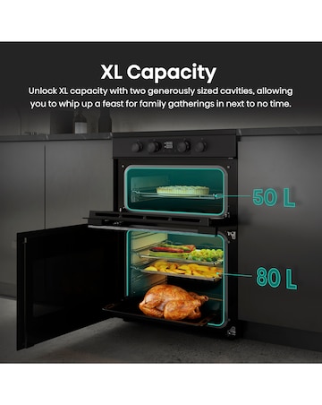 Hisense HDCEIT6C20B 60cm Induction Double Cooker - Black