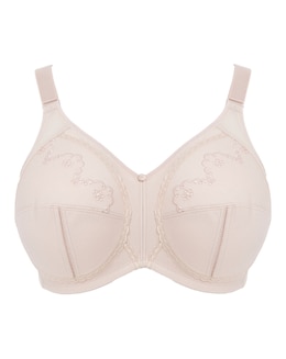 Pretty Secrets Dotty Natural Embroidered Non Wired Non Padded Bra (C-H) Almond