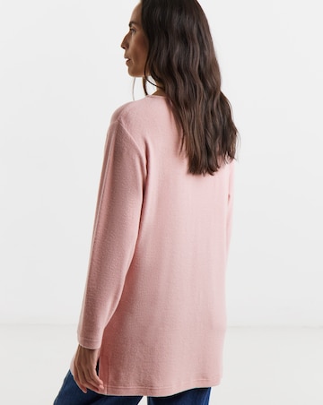 Soft Touch Slash Neck Longline Top