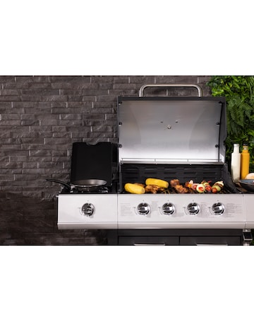 Charles Bentley 4 Burner Gas BBQ with Side Burner