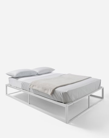 Manhattan Metal Platform Bed Frame with 3 Layer Memory Foam Hybrid Mattress