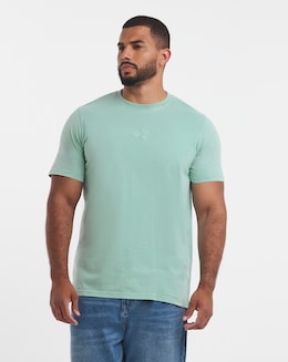 Garment Dyed Embroidered T-Shirt Long Length