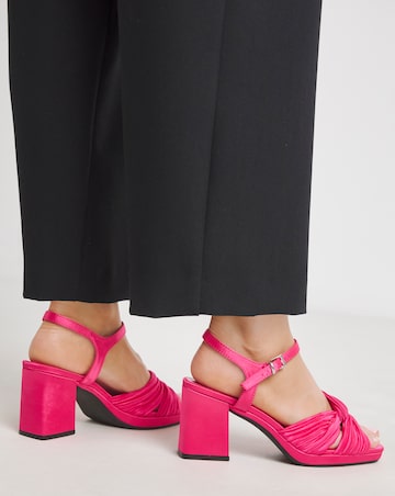 Citrus Crossover Detail Heeled Sandals - Extra Wide Fit (EEE)
