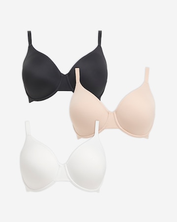 Pretty Secrets (3 Pack) New Claire Micro Moulded Full Cup Wired Bras (B-E)