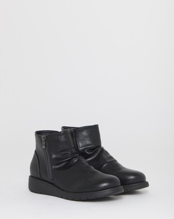 Anastasia Low Block Heel Ankle Boots - Wide Fit (E)