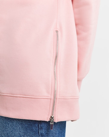 Side Zip Longline Sweatshirt