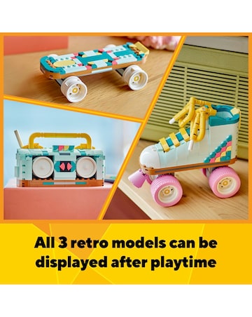 LEGO Creator 3in1 Retro Roller Skate & Toy Skateboard 31148