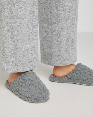 Garnet Patterned Mule Slipper - Extra Wide Fit (EEE)