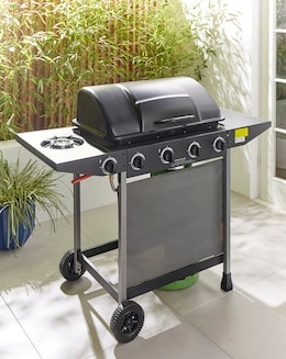 4 Burner Gas BBQ with Side Burner with Cover