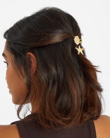 Accessorize 4-Pack Mini Shell Claw Clips