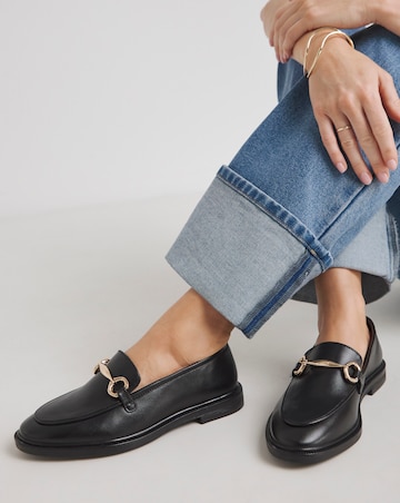 Ankara Classic Loafer With Metal Trim - Wide Fit (E)