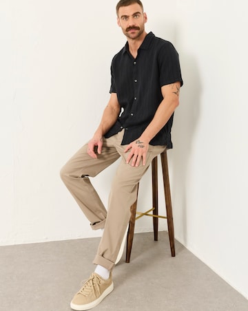 FatFace Bosbury Pique Chino Regular Length - Stone