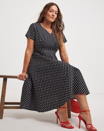 joe browns polka dot dress Evening Halter Wrap Mini Dress main image 0