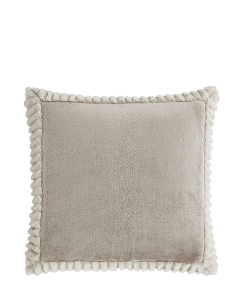 Catherine Lansfield Velvet Faux Fur Cosy Cushion