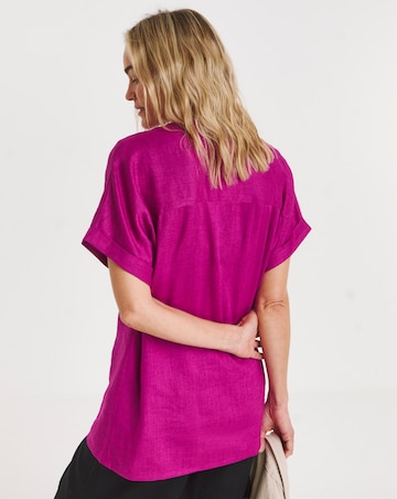 Linen Mix Tunic Top