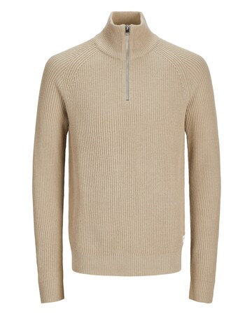 Jack & Jones Pannel Knit Half Zip Jumper